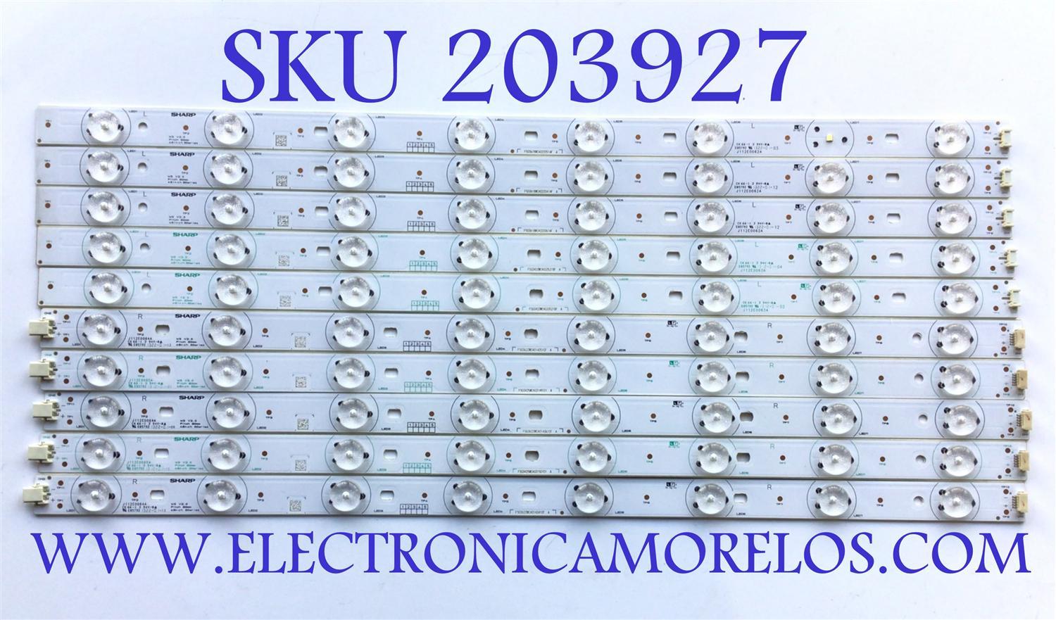 KIT DE LEDS PARA TV RCA / NUMEROS DE PARTE J112E0062A (3 PZ) / J112E0063A (2 PZ) / J112E0064A (3 PZ) / J112E0065A (2 PZ) / PANEL LSC460HN03 / MODELO LED46C45RQ